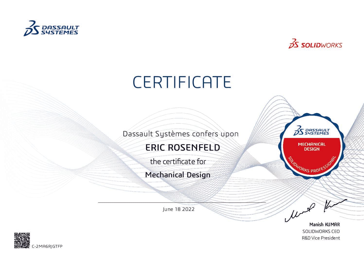 SolidWorks Professional Certification