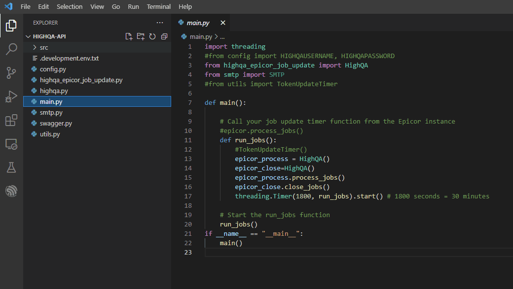 HIGHQA/EPICOR Middleware